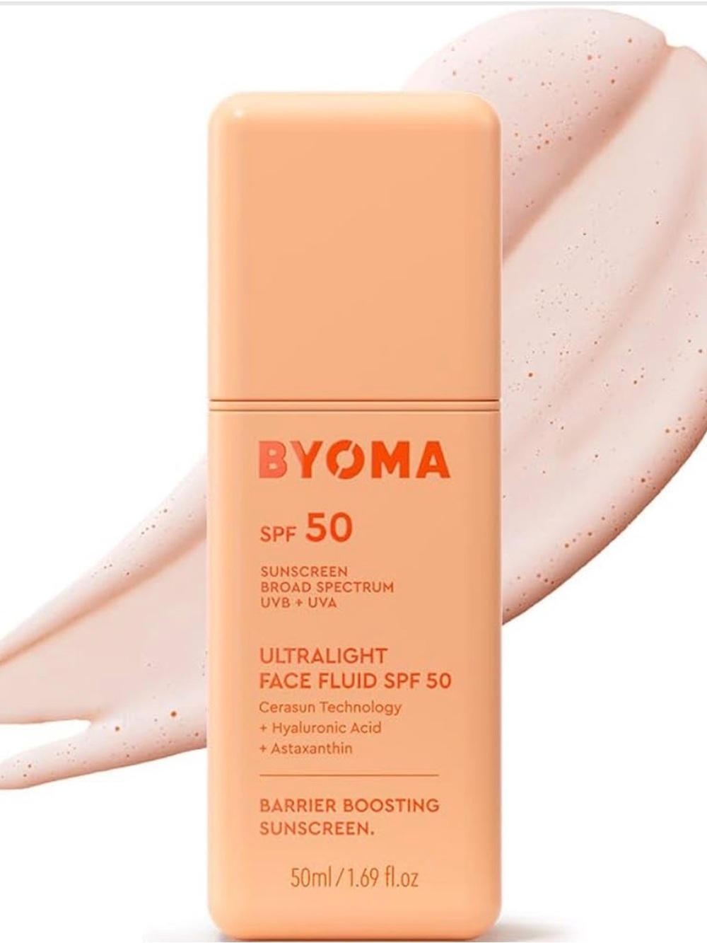 BYOMA Ultralight Face Fluid SPF 50 - Peach